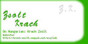 zsolt krach business card